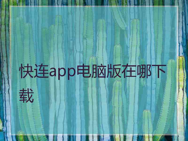 快连app电脑版在哪下载