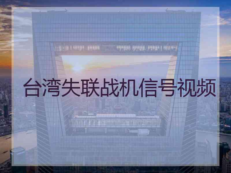 台湾失联战机信号视频