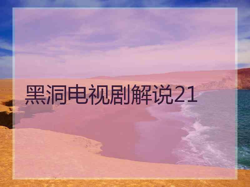黑洞电视剧解说21