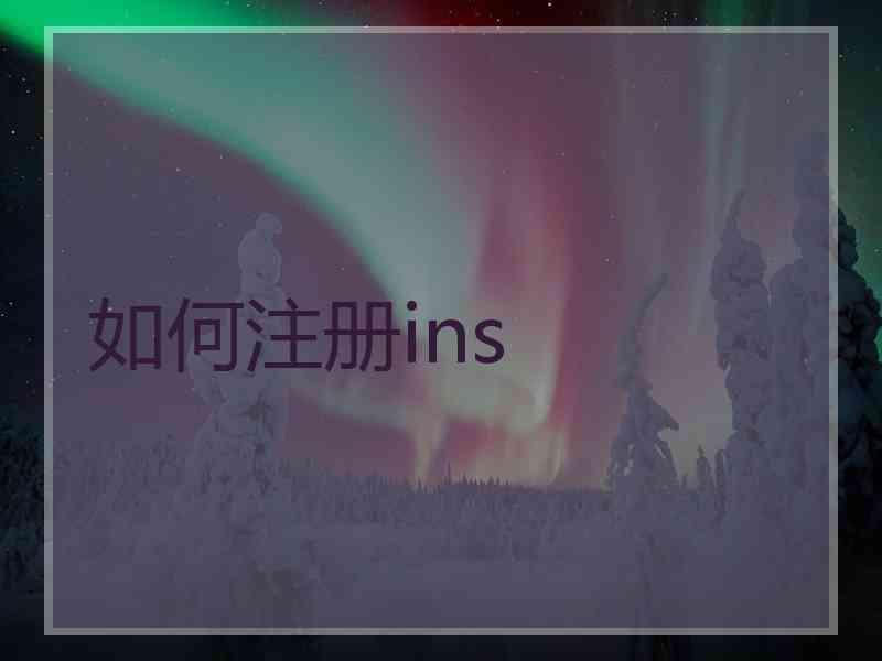 如何注册ins