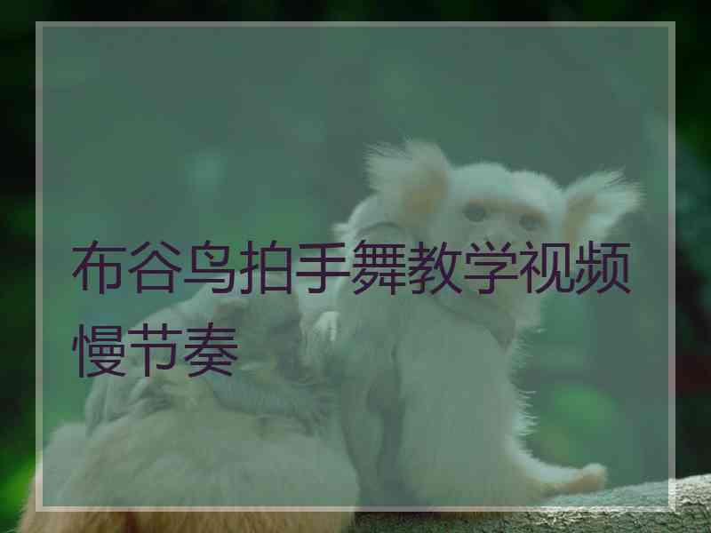 布谷鸟拍手舞教学视频慢节奏