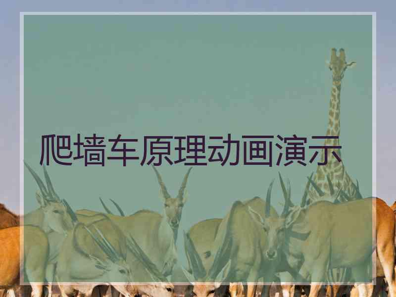 爬墙车原理动画演示