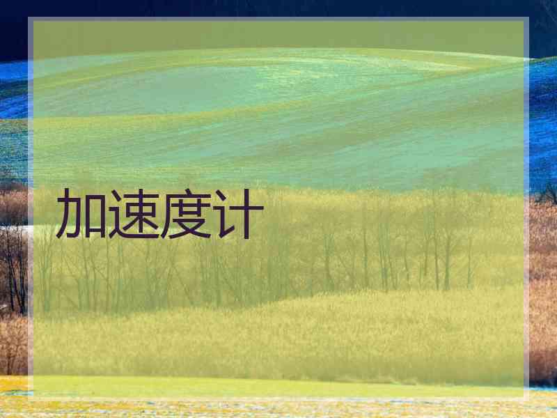 加速度计