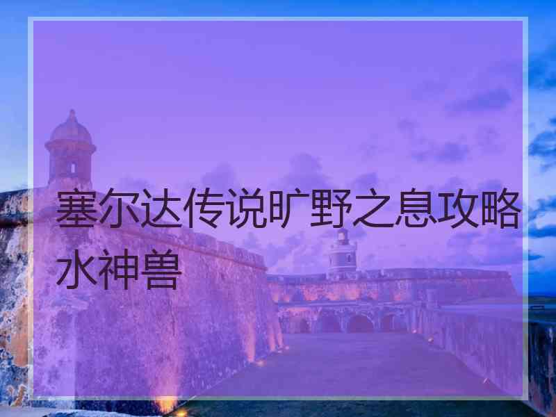 塞尔达传说旷野之息攻略水神兽