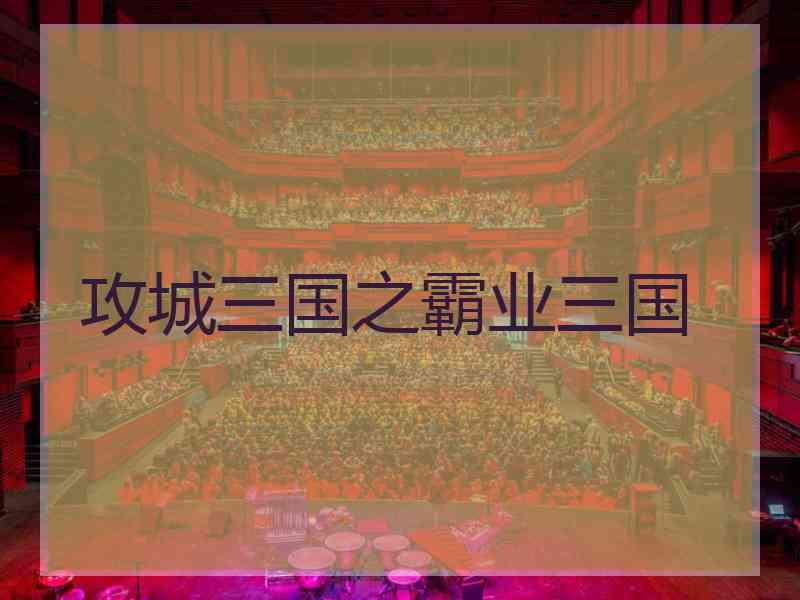 攻城三国之霸业三国