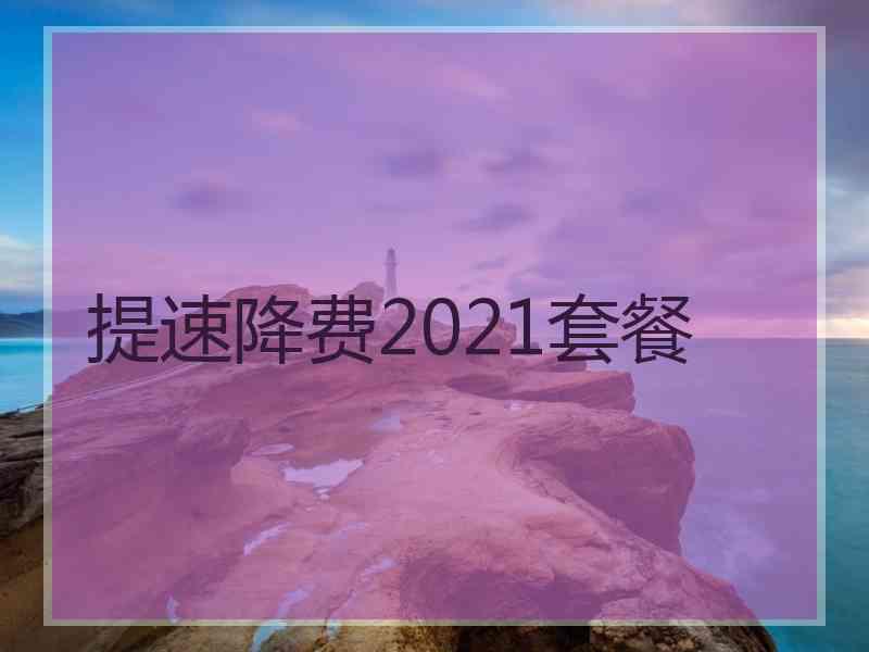 提速降费2021套餐