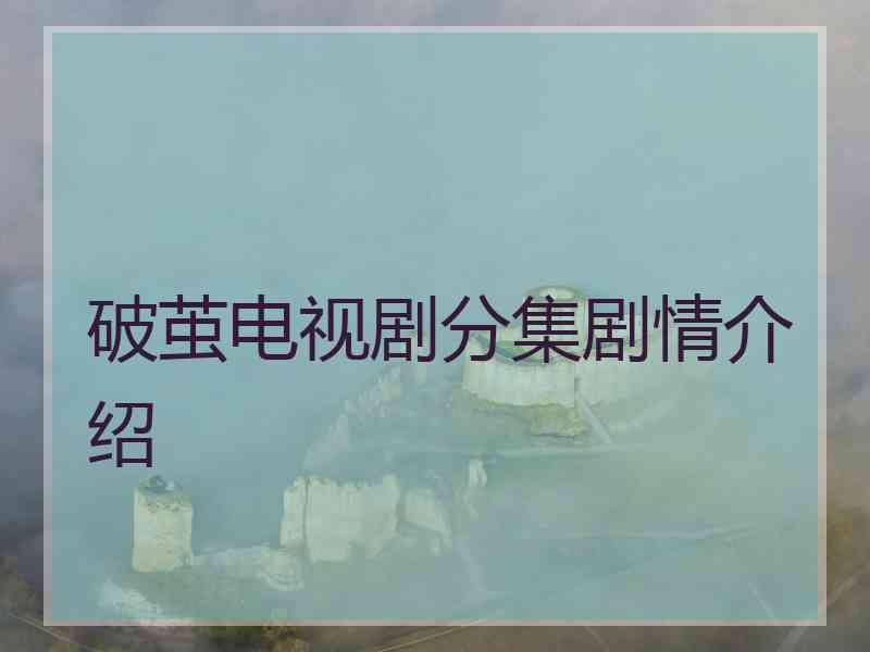 破茧电视剧分集剧情介绍