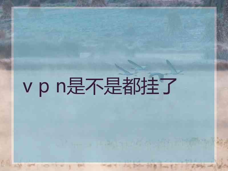 v p n是不是都挂了