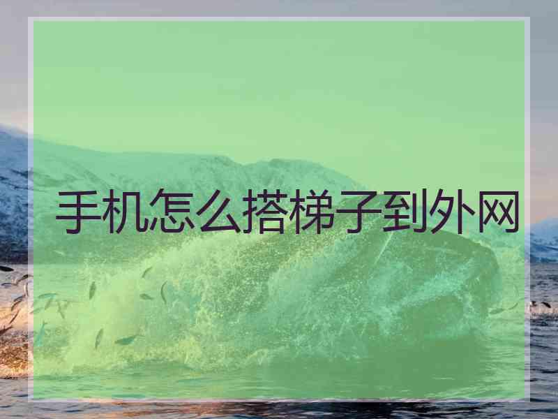 手机怎么搭梯子到外网