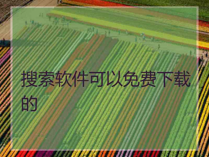 搜索软件可以免费下载的
