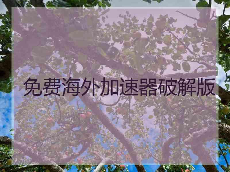 免费海外加速器破解版