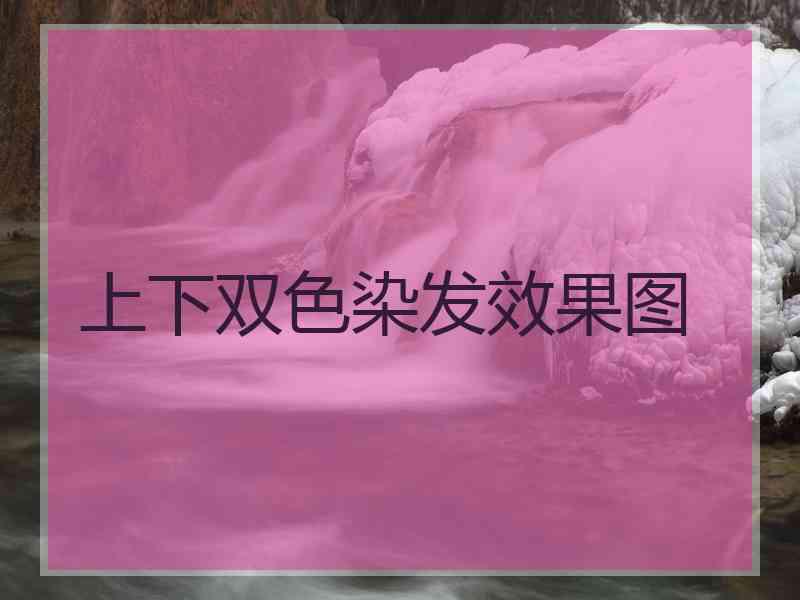 上下双色染发效果图