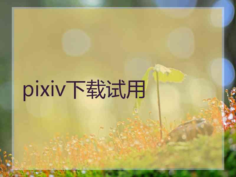 pixiv下载试用