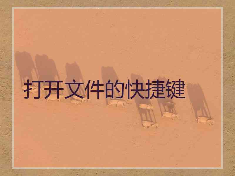 打开文件的快捷键