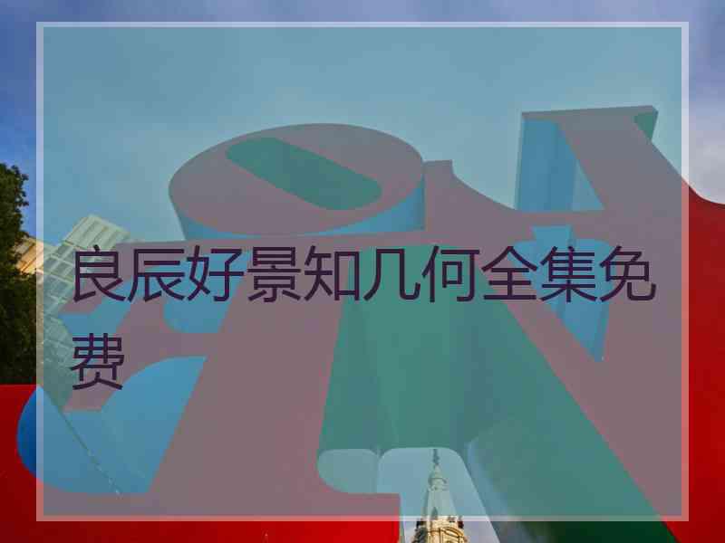良辰好景知几何全集免费