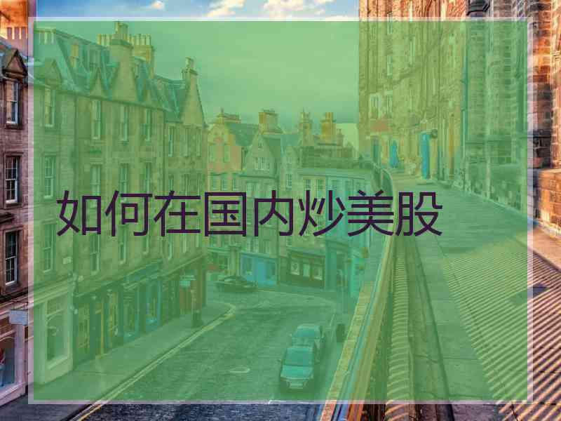 如何在国内炒美股