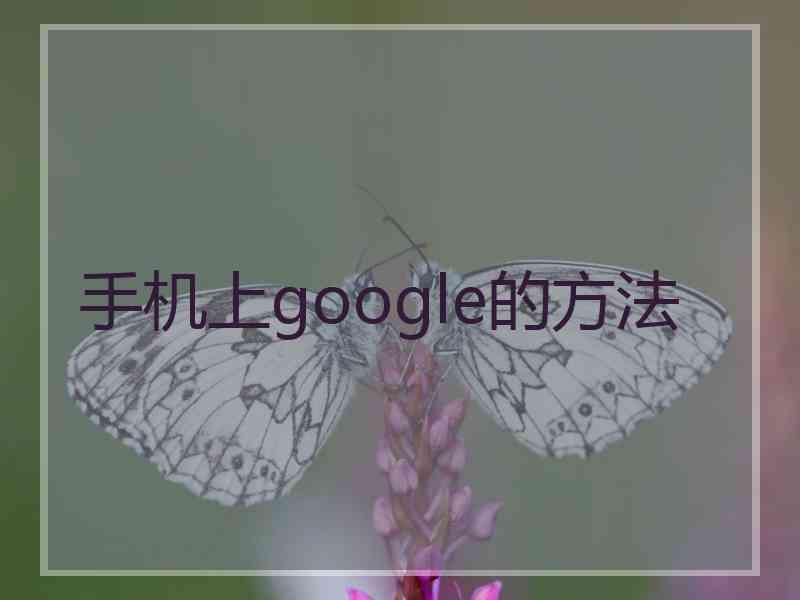 手机上google的方法