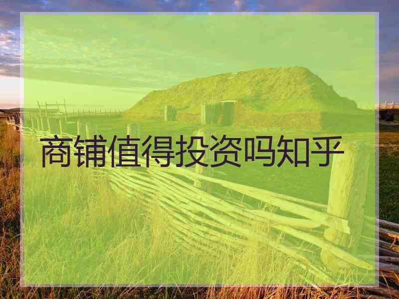 商铺值得投资吗知乎