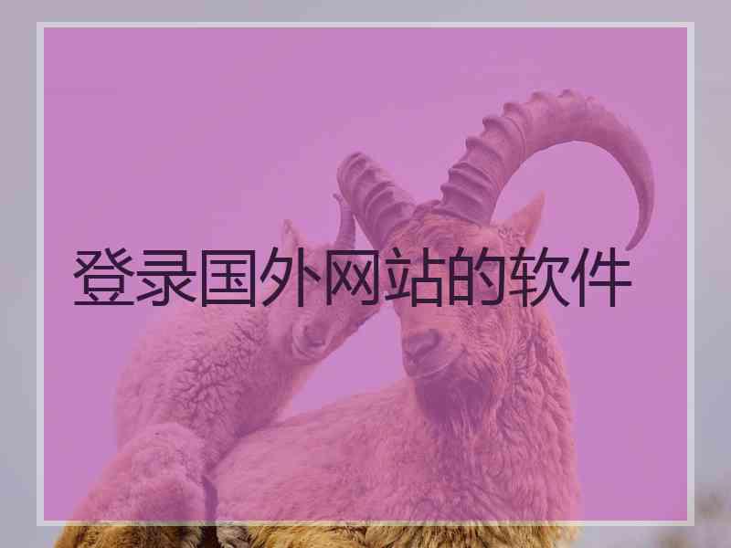 登录国外网站的软件