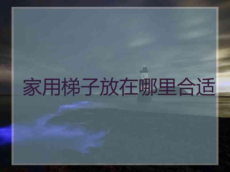 家用梯子放在哪里合适