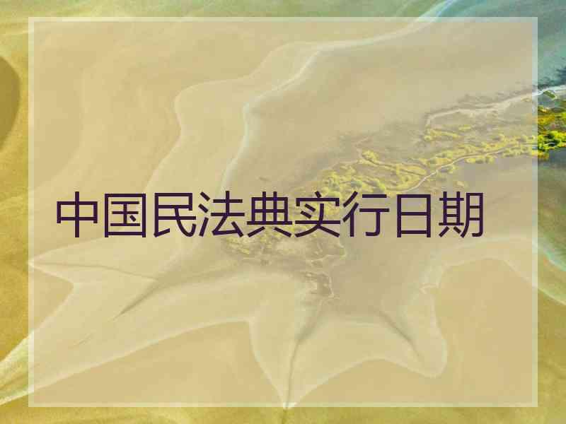 中国民法典实行日期
