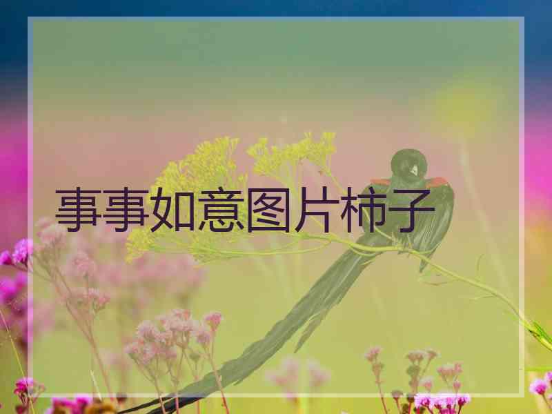 事事如意图片柿子