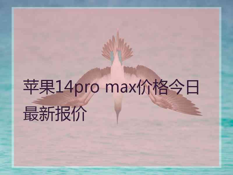 苹果14pro max价格今日最新报价