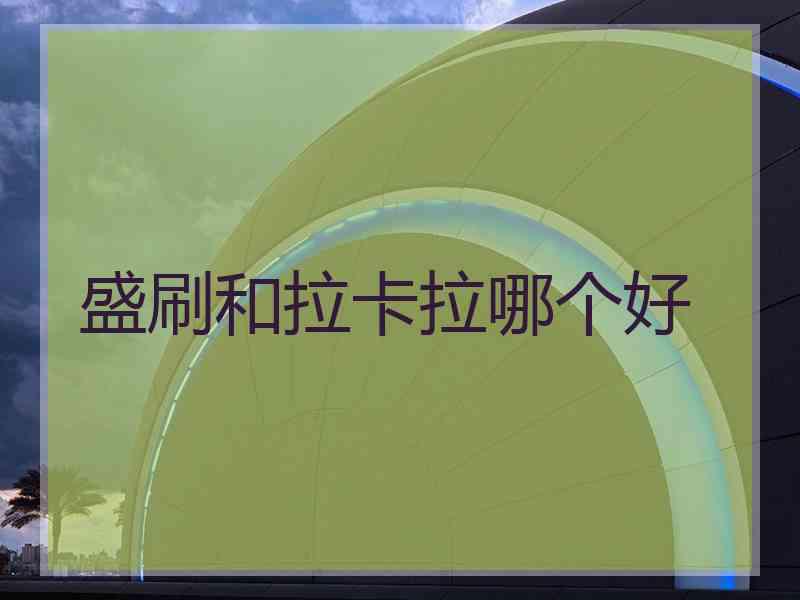 盛刷和拉卡拉哪个好
