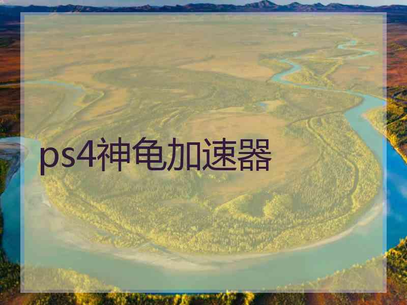 ps4神龟加速器