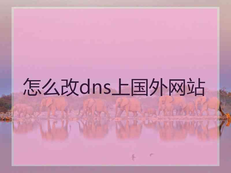 怎么改dns上国外网站