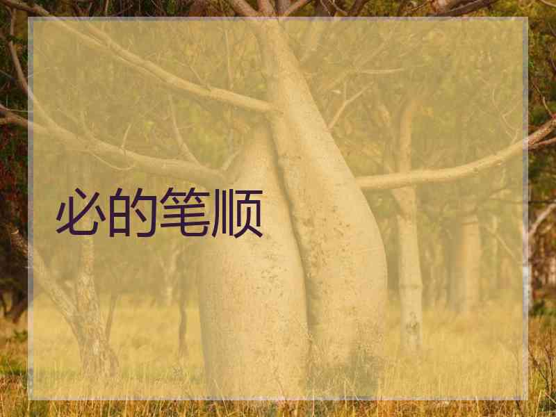 必的笔顺