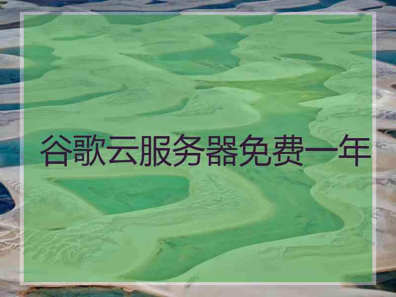 谷歌云服务器免费一年