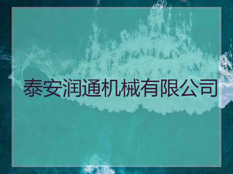 泰安润通机械有限公司