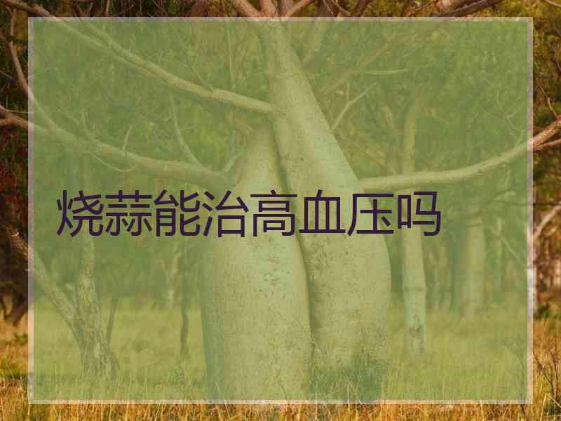 烧蒜能治高血压吗