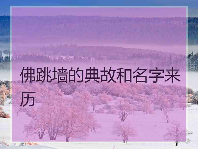 佛跳墙的典故和名字来历
