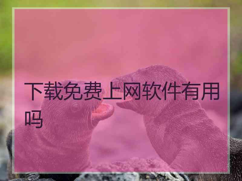 下载免费上网软件有用吗
