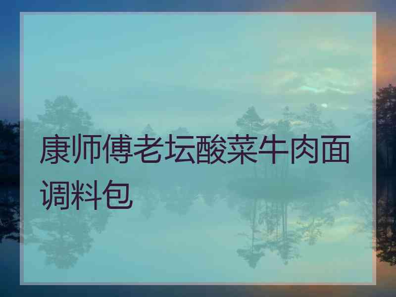 康师傅老坛酸菜牛肉面调料包