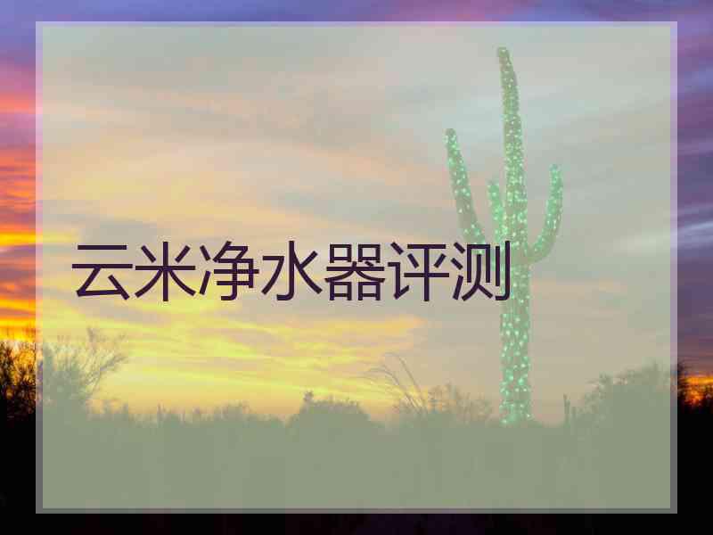 云米净水器评测