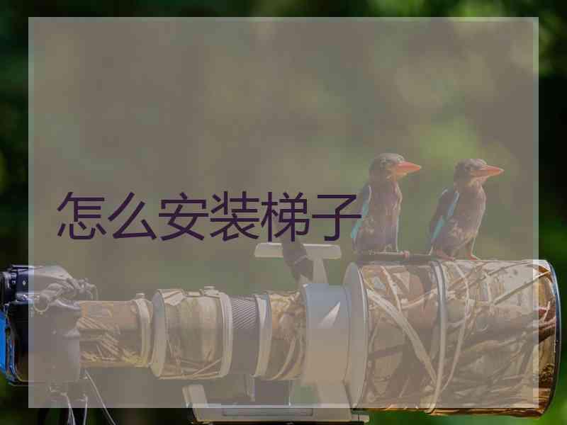 怎么安装梯子