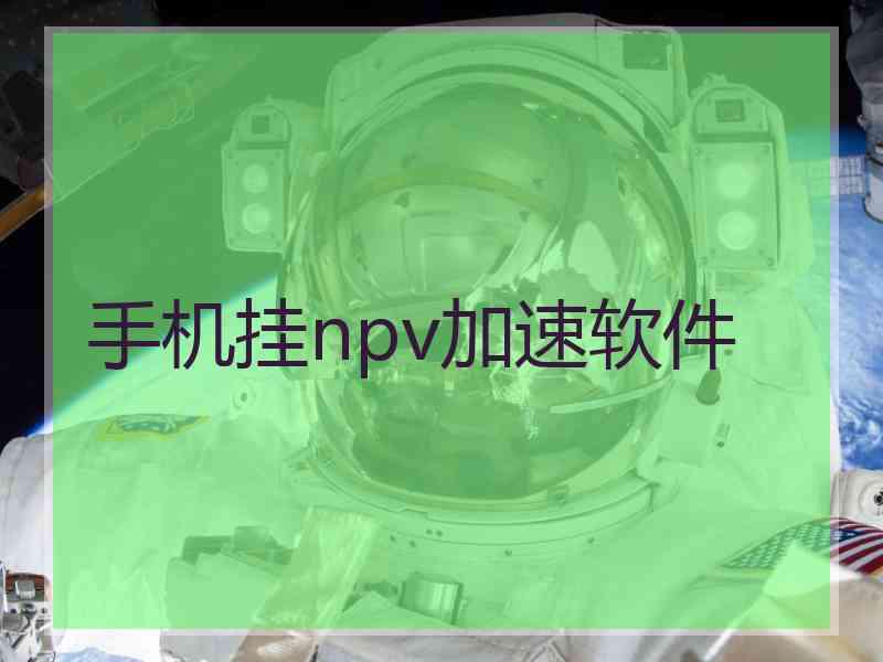 手机挂npv加速软件