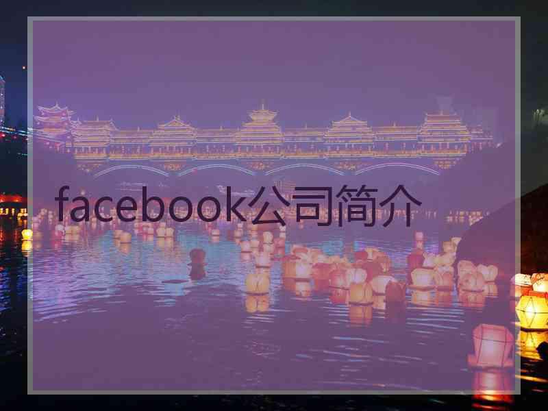 facebook公司简介