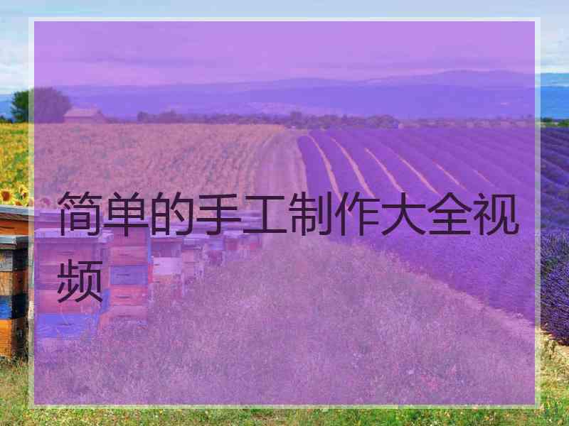 简单的手工制作大全视频