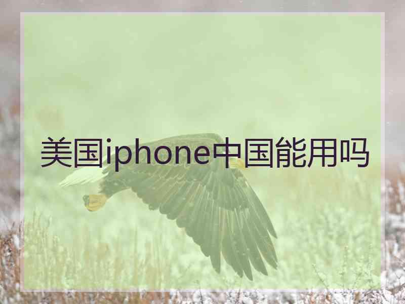 美国iphone中国能用吗