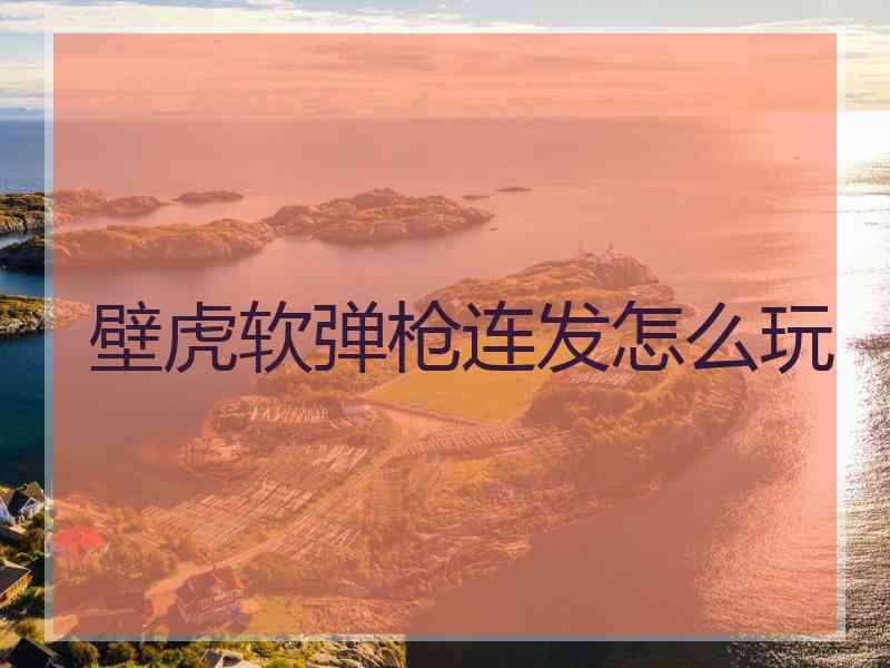 壁虎软弹枪连发怎么玩