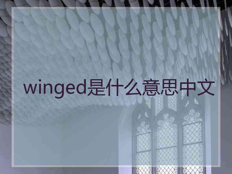 winged是什么意思中文