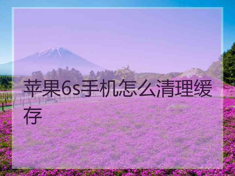 苹果6s手机怎么清理缓存