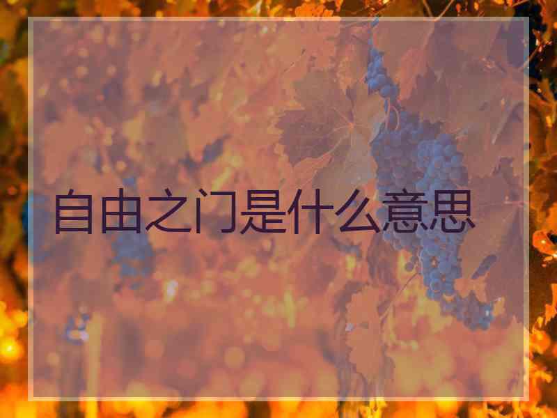 自由之门是什么意思
