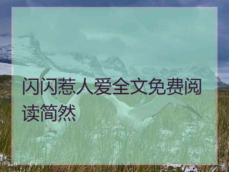 闪闪惹人爱全文免费阅读简然