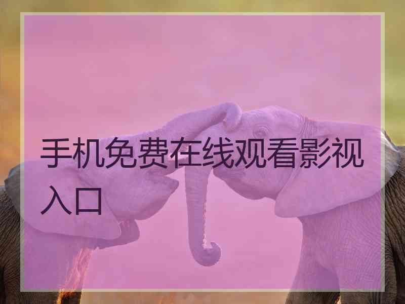 手机免费在线观看影视入口
