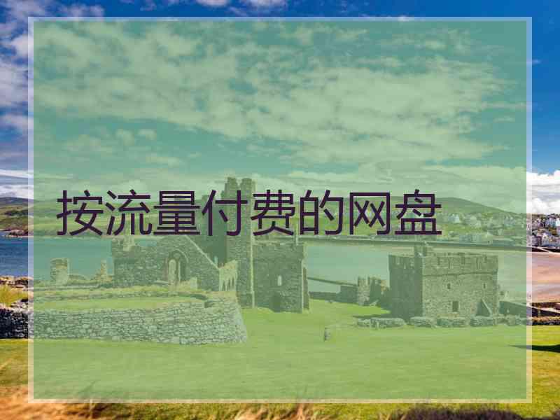 按流量付费的网盘